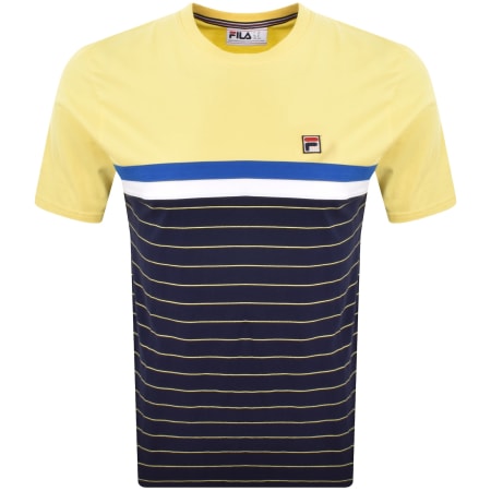 Fila Vintage Marconi Ringer T Shirt Yellow | Mainline